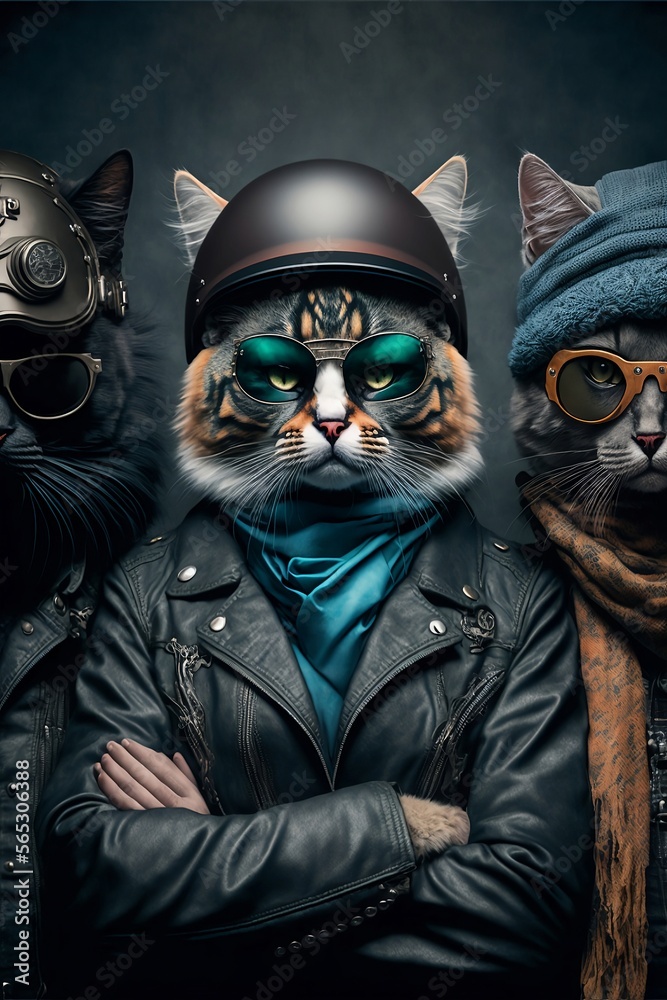 Feline Fashion,  well dressed cat | Generative AI
