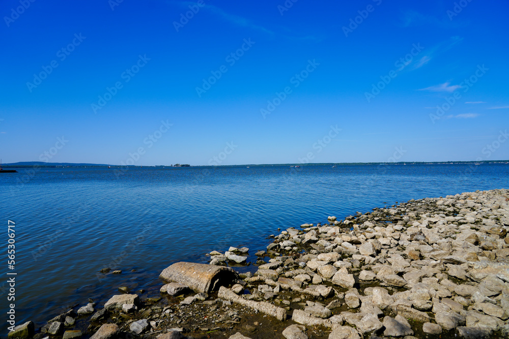 View of the Steinhuder Meer near Hanover in Lower Saxony. Landscape at the lake with the surrounding nature.
View of the Steinhuder Meer near Hanover in Lower Saxony. Landscape at the lake with the surrounding nature.