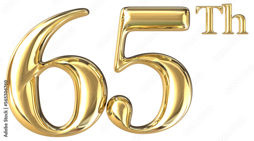 Happy Anniversary Number Gold 3D Happy Anniversary Number Gold 3D