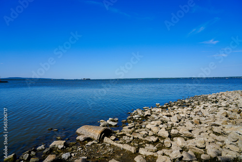 View of the Steinhuder Meer near Hanover in Lower Saxony. Landscape at the lake with the surrounding nature.  © Elly Miller