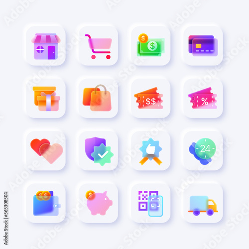 Shopping icon pack