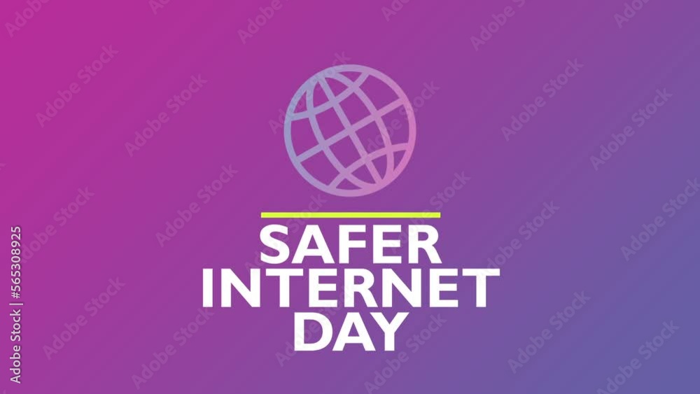 Safer Internet Day text with gradient background for international safer internet day. Safer Internet Day text with gradient background for international safer internet day.
