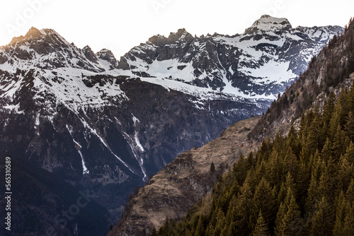 Landscape of mountains in the Lepontine Alps, Ossola, Italy. photo