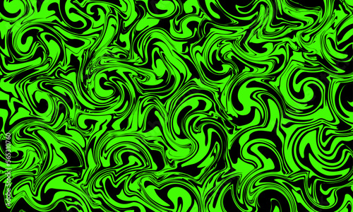 Horizontal acid psychedelic wavy background.Vector illustration in trendy psychedelic style