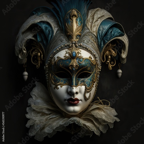 Generative ai venetian carnival mask © Ramy