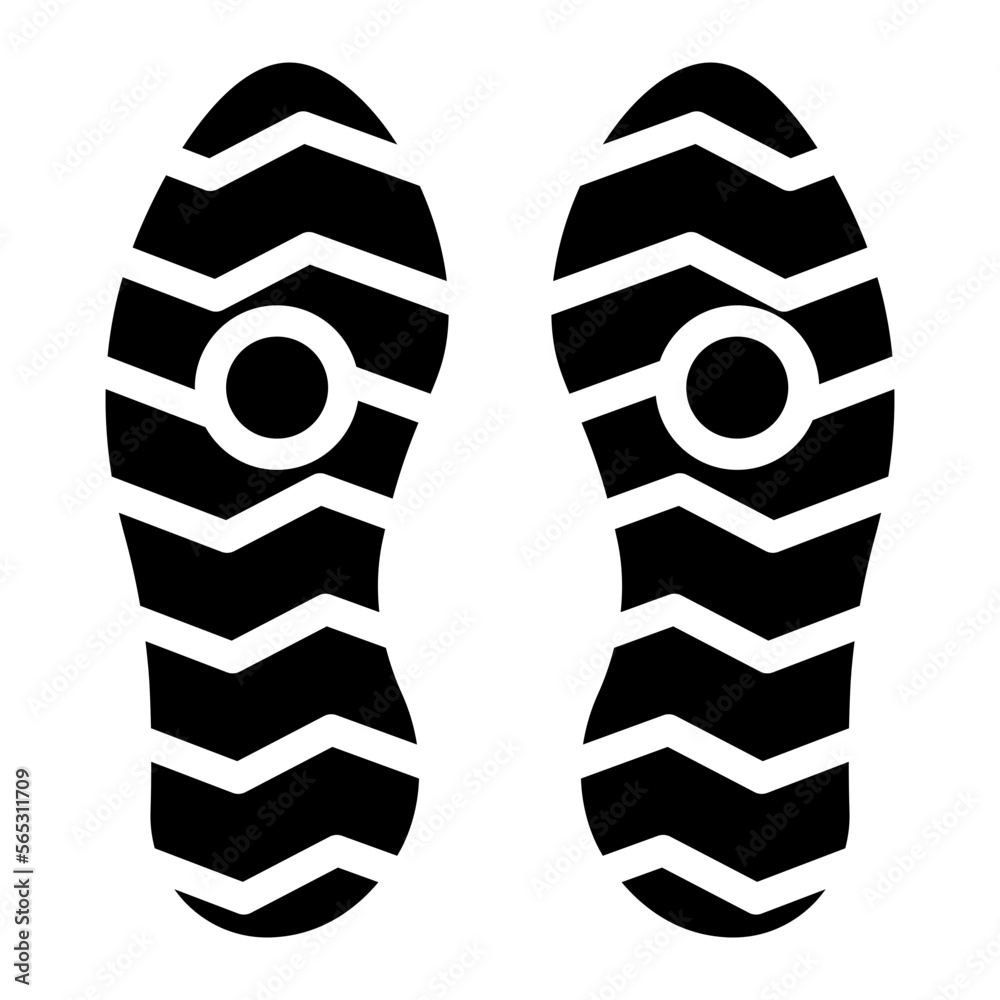 shoe print glyph shoe print glyph