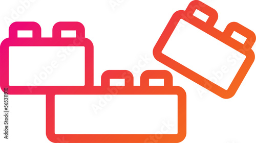 Plastic blocks Vector Icon Design Illustration
