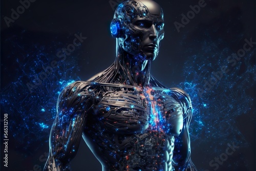 Cyborg with flow of energy