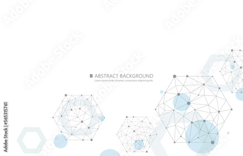 White abstract wallpaper vector geometric hexagons shape.polygon effect concept