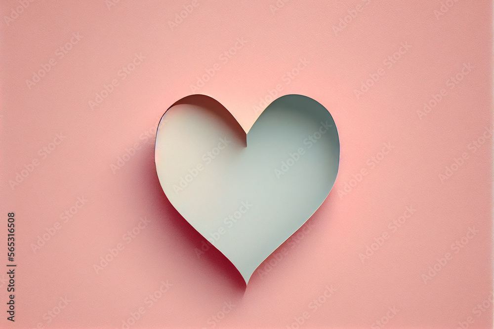 Hintergrund mit einem großen Herz zu Valentinstag und Muttertag - Generative Ai