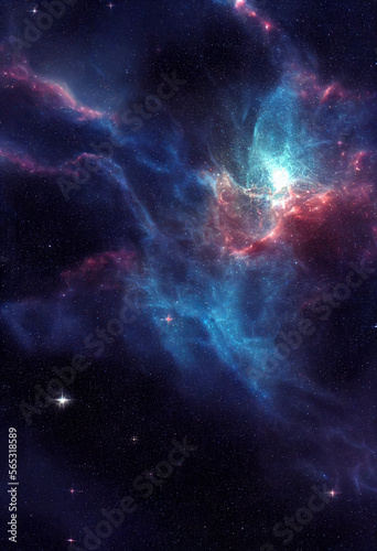 HD Wallpaper of space stars galaxy nebula rendering Generative AI Content by Midjourney