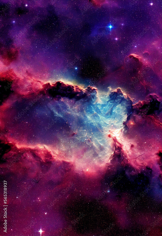 HD Wallpaper of space stars galaxy nebula rendering Generative AI Content by Midjourney