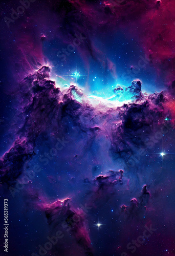 HD Wallpaper of space stars galaxy nebula rendering Generative AI Content by Midjourney © simon