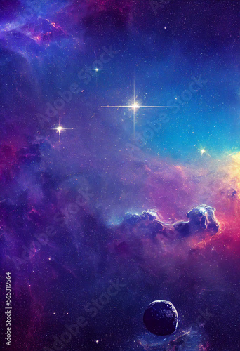 HD Wallpaper of space stars galaxy nebula rendering Generative AI Content by Midjourney