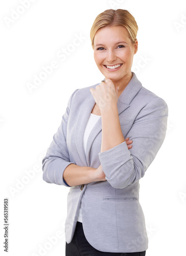Valokuva Portrait of an attractive young blond woman with a lovely smile Isolated on a PNG background