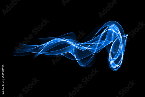 Abstract-colored smoke wave isolated background design element