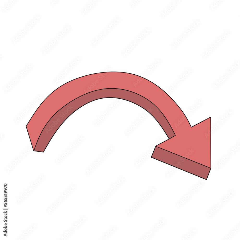red arrow isolated on white red arrow isolated on white