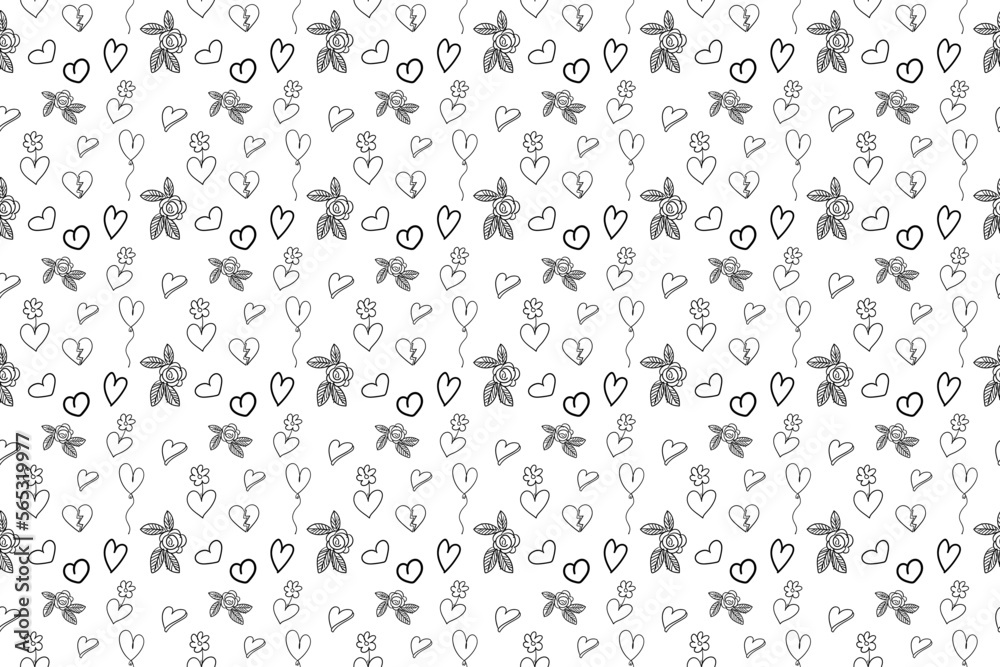 Valentine's Seamless Pattern Design Valentine's Seamless Pattern Design