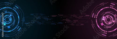 Abstract technology hi-tech data transfer connection background 