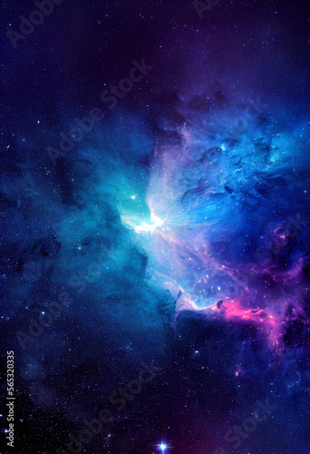 HD wallpaper space nebula stars universe colorful dark blue rendering Generative AI Content by Midjourney