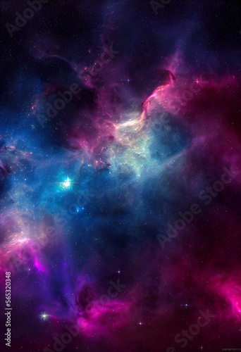 HD wallpaper space nebula stars universe colorful dark blue rendering Generative AI Content by Midjourney