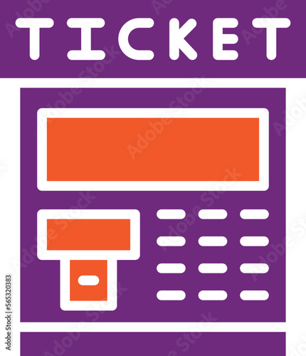 Ticket machine Vector Icon Design Illustration