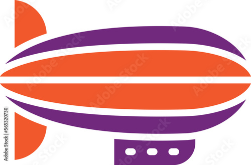 Blimp Vector Icon Design Illustration