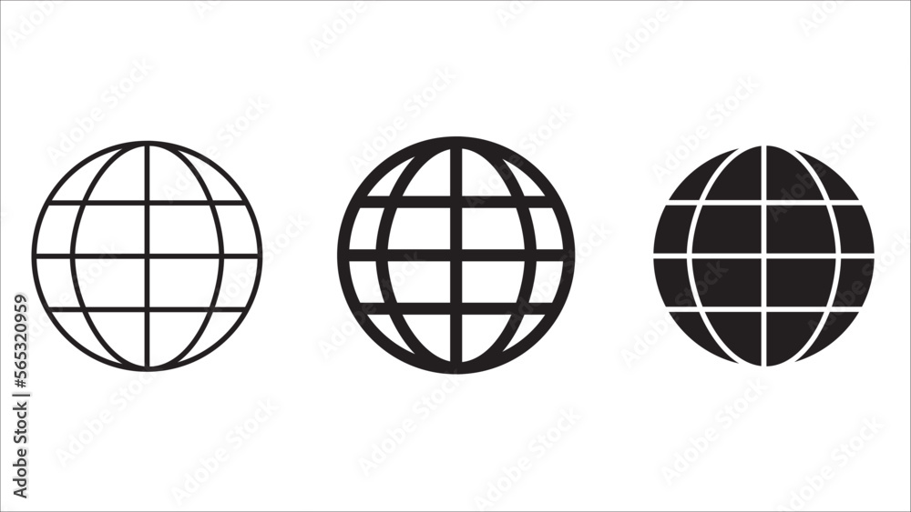Website icon set. World icon. Vector illustration Website icon set. World icon. Vector illustration