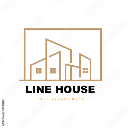 House Logo, Building Furniture Design, Construction Vector, Property Brand Icon, Real Estate, Housing