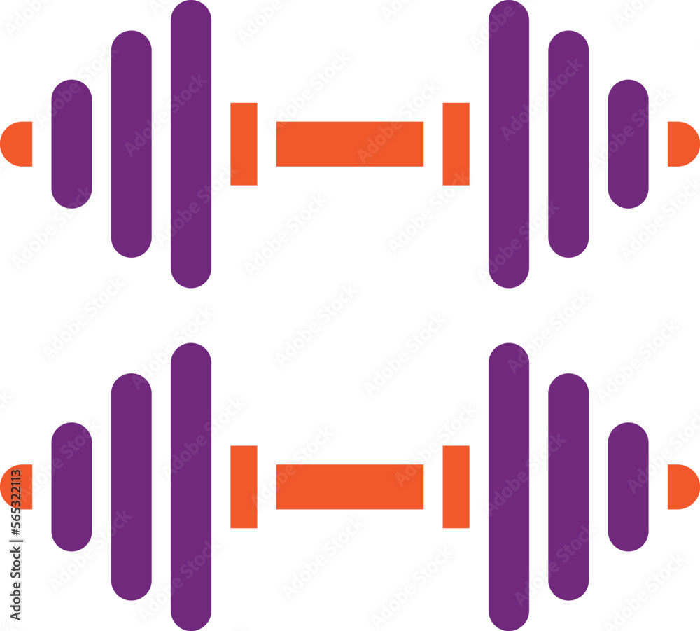 Fototapeta premium Dumbbells Vector Icon Design Illustration