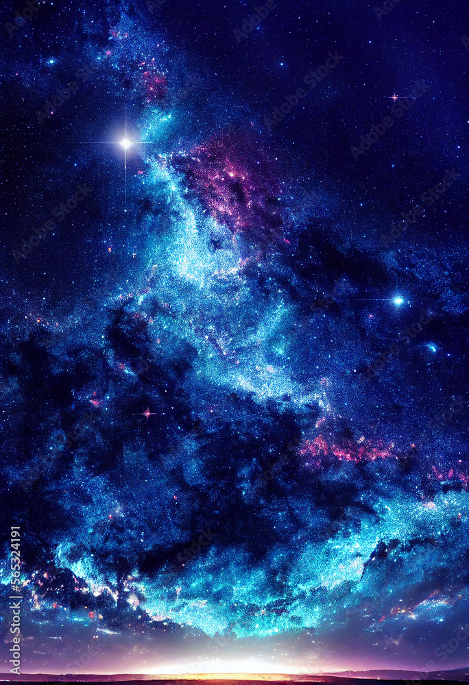 Fototapeta premium dazzling starry sky cosmic starry sky background material Generative AI Content by Midjourney