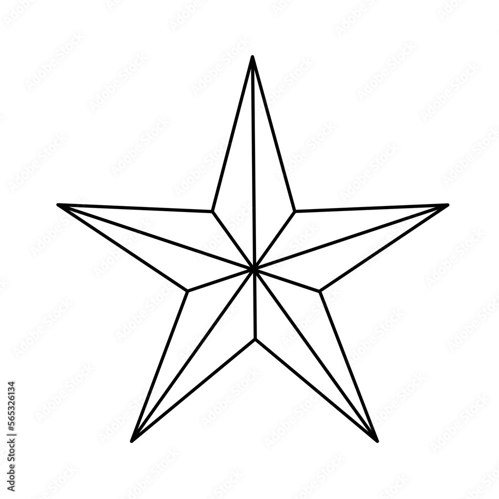 Obraz premium star isolated on white