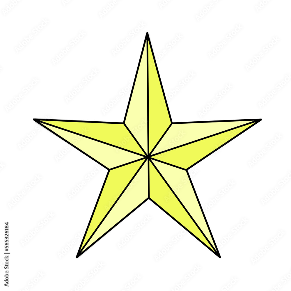 golden star isolated on white golden star isolated on white