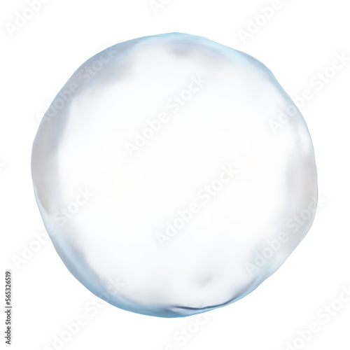 透過した丸い氷