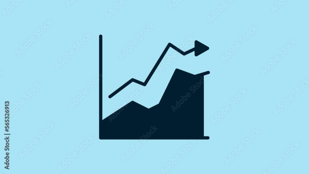 Blue Oil price increase icon isolated on blue background. Oil industry crisis concept. 4K Video motion graphic animation Blue Oil price increase icon isolated on blue background. Oil industry crisis concept. 4K Video motion graphic animation