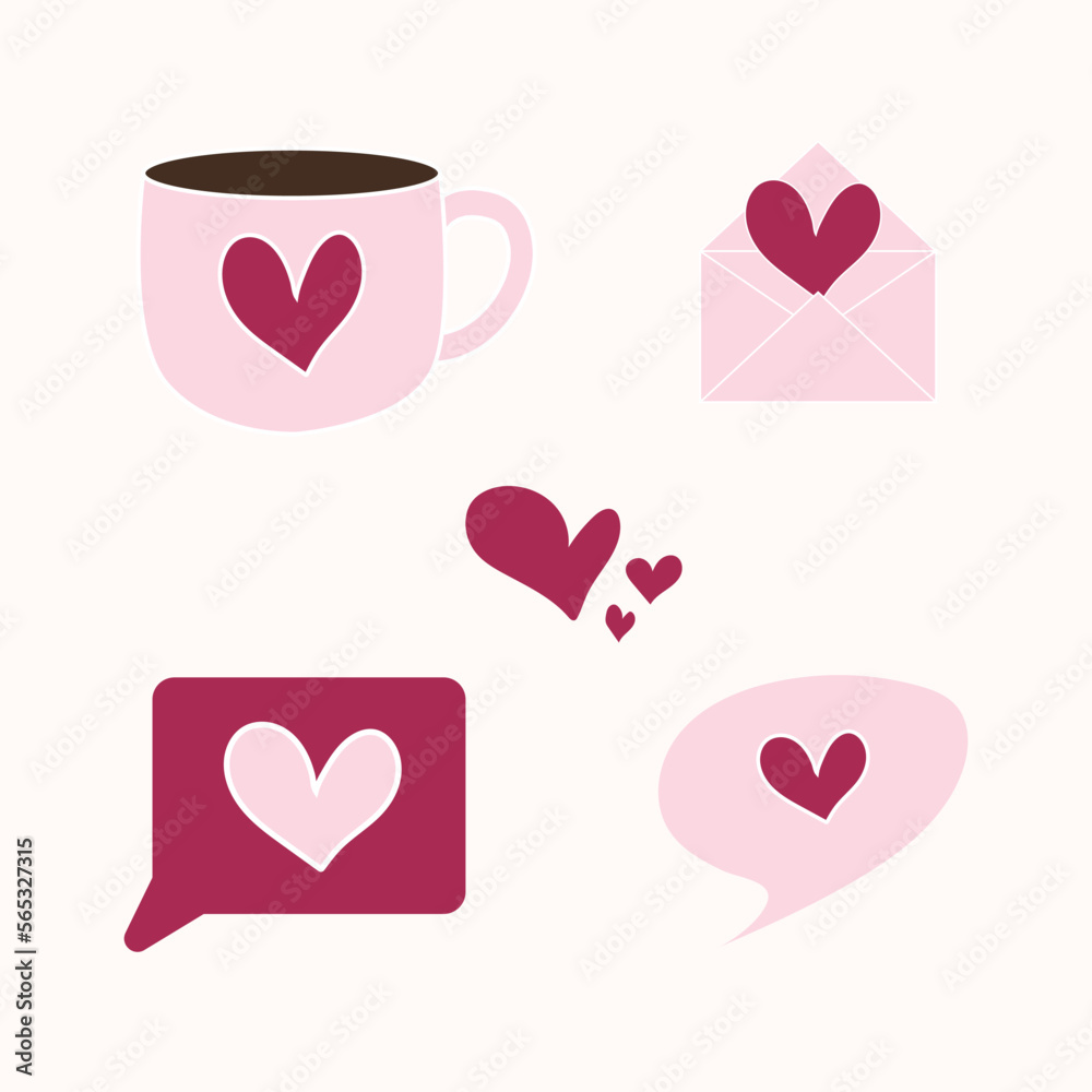 Valentine Doodle Clip Art Illustration Valentine Doodle Clip Art Illustration