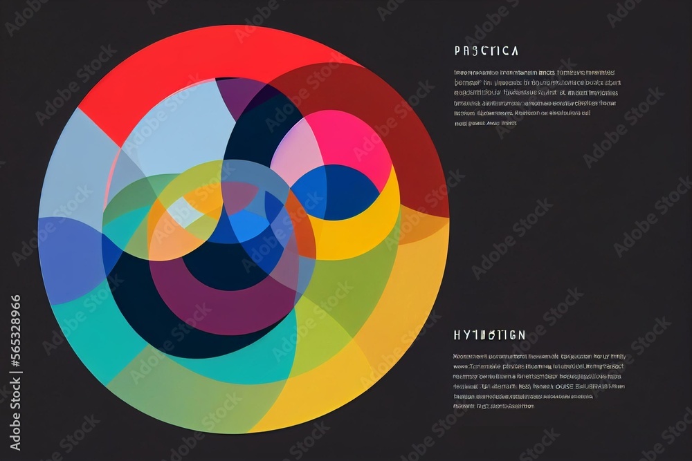 Venn Diagram Infographic Chart Vector Template Modern Style For