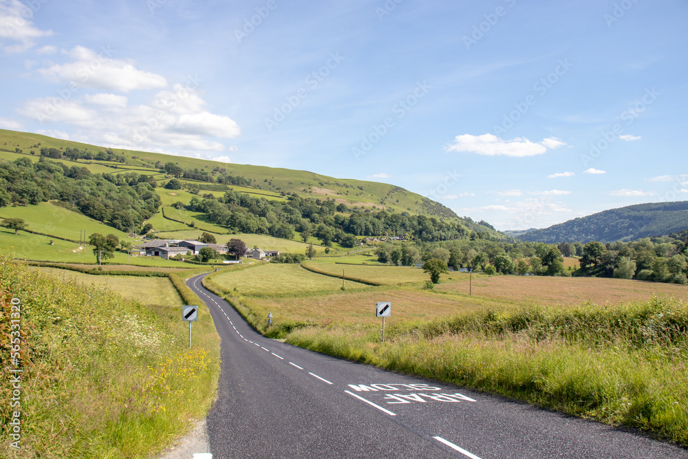 Welsh countryside roads in the Summertime.