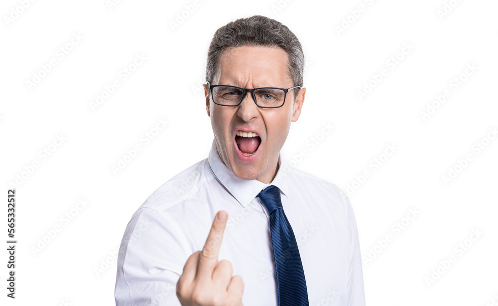 angry man with middle finger isolated on white. angry man with middle finger at studio. angry man with middle finger isolated on white. angry man with middle finger at studio.