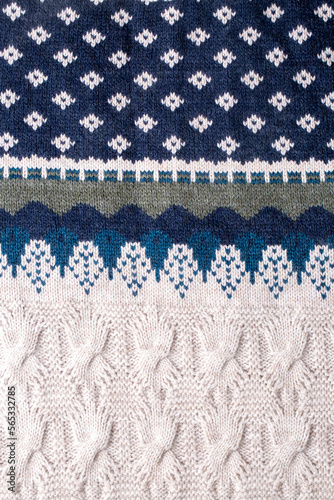 Knitted texture. Pattern fa...