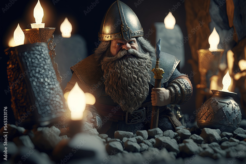 Dwarf fortress illustration, 3d voxel graphic render. Ai Generated ...