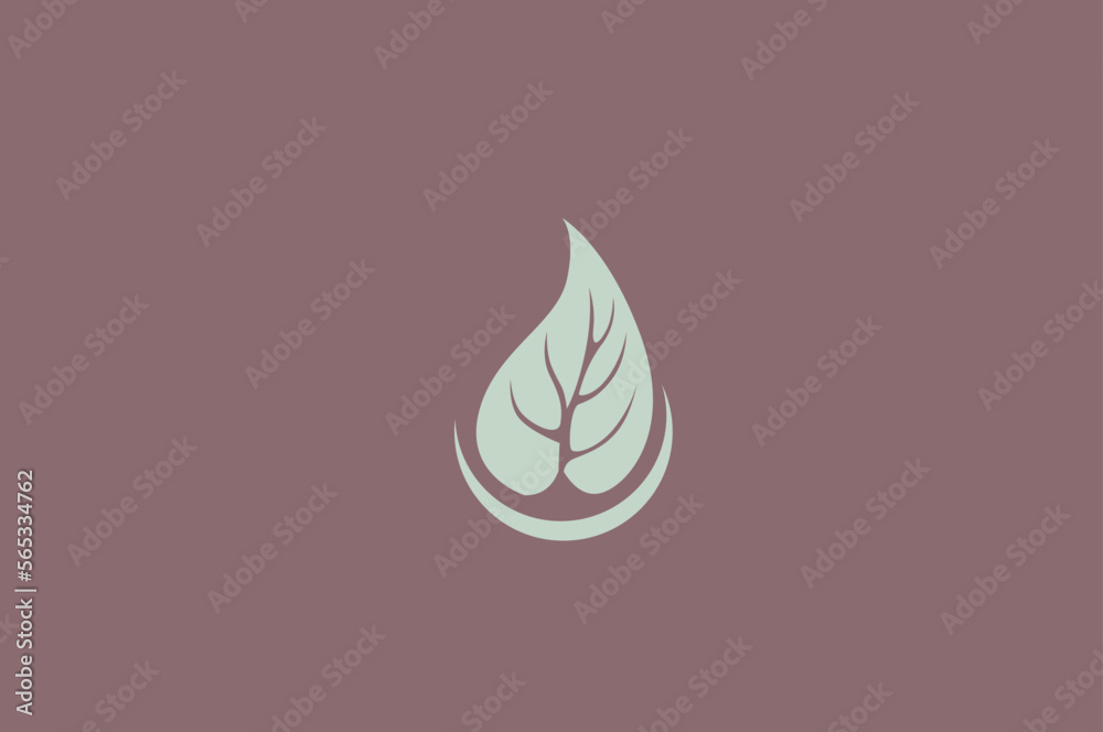 Illustration vector graphic of green leaf in bowl Illustration vector graphic of green leaf in bowl