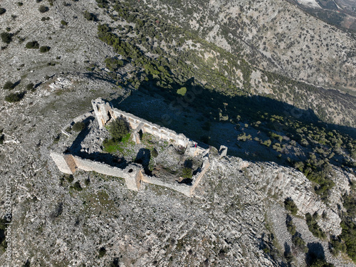 Keci Kalesi, Selcuk, Izmir, Turkey. Goat castle ancient castle. photo