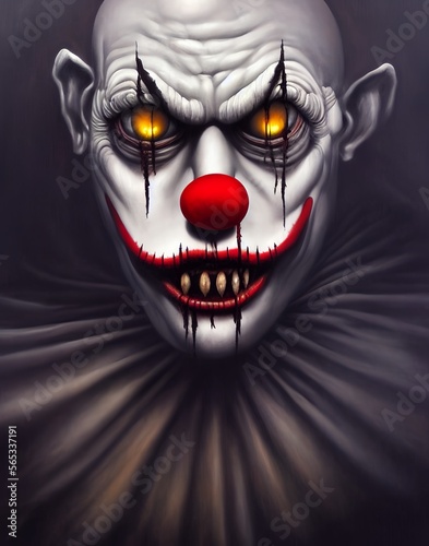 Portrait of a creepy clown....
