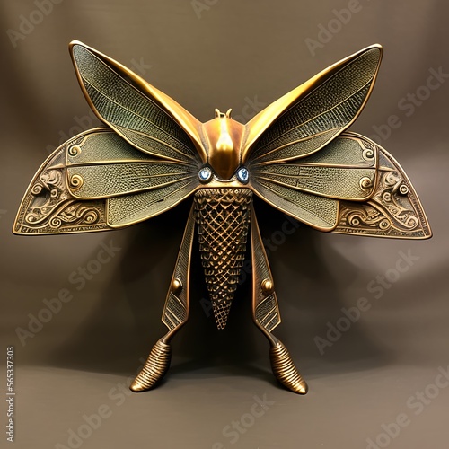 Bronze sculpture of abstrac...