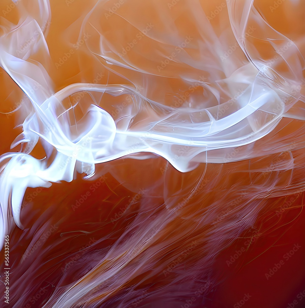 Fototapeta premium Liquid Smoke Detail on Dark Background.