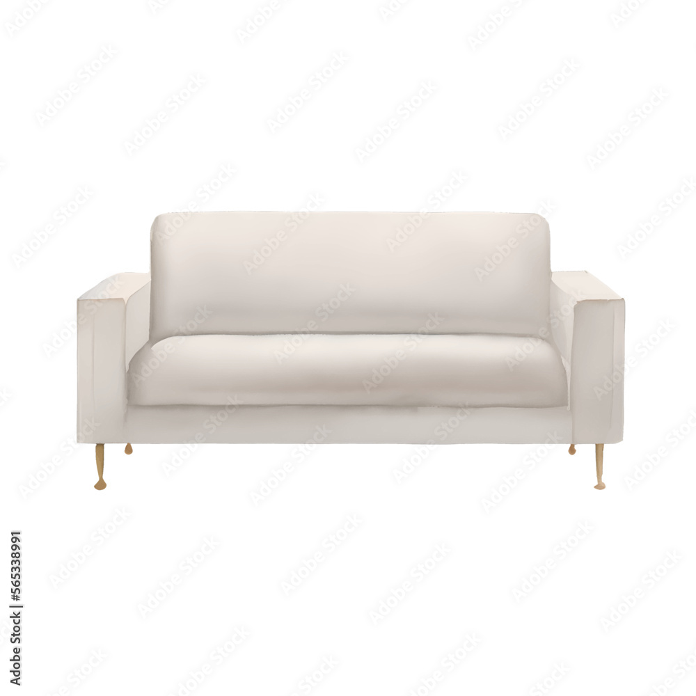 sofa digital drawing with watercolor style illustration sofa digital drawing with watercolor style illustration