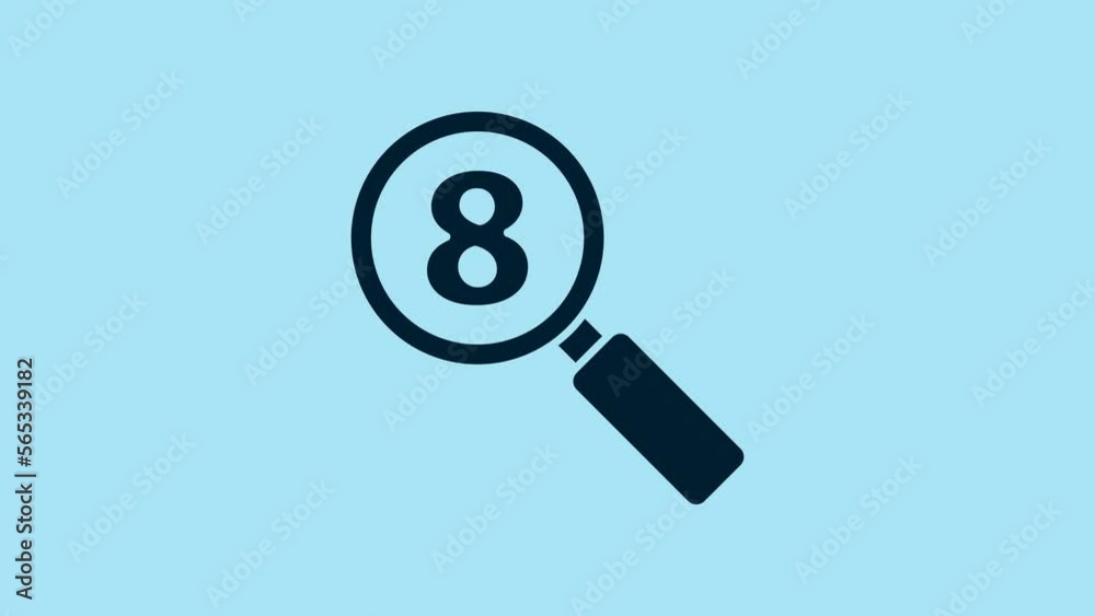 Blue Search 8 March icon isolated on blue background. Magnifying glass sign. International Happy Women Day. 4K Video motion graphic animation Blue Search 8 March icon isolated on blue background. Magnifying glass sign. International Happy Women Day. 4K Video motion graphic animation