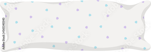 Decorative long pillow flat icon Polka Dot design Bedroom decor