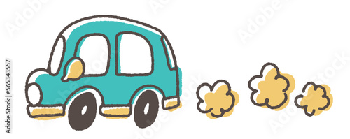 走る車
